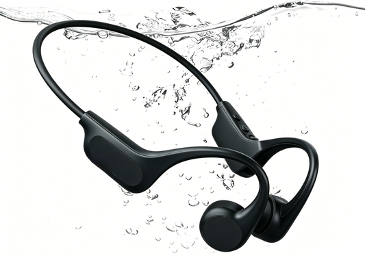 Bone Conduction Headphones IPX8 Waterproof Swimming Headphones Open Ear Headphones with MP3 Mode 8GB Bluetooth 6.0 Ear Buds Secure Fit for Running and Fitness